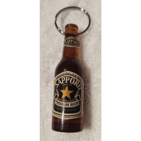 Sapporo Premium Beer Bottle Keychain & Opener Dad's Birthday, Father's Day Gift - Picture 1 of 5